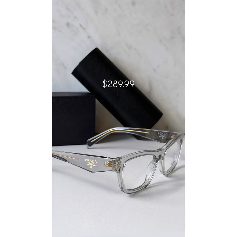 NEW Prada PR B01V Clear Cat Eye Eyeglasses Frames - Picture 6 of 8
